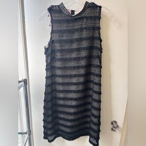 J. Crew Black Lace Mini Dress